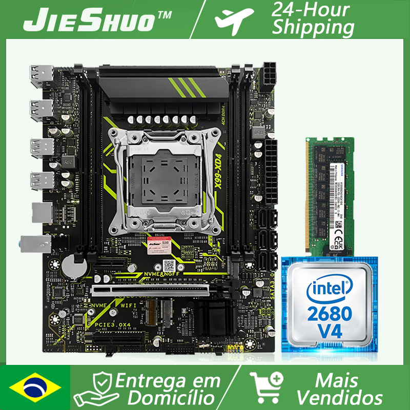 X99 Dual Cpu Motherboard Combo - Gamer-Upgrade-Kit JIESHUO X99 Xeon Motherboard E5-2680