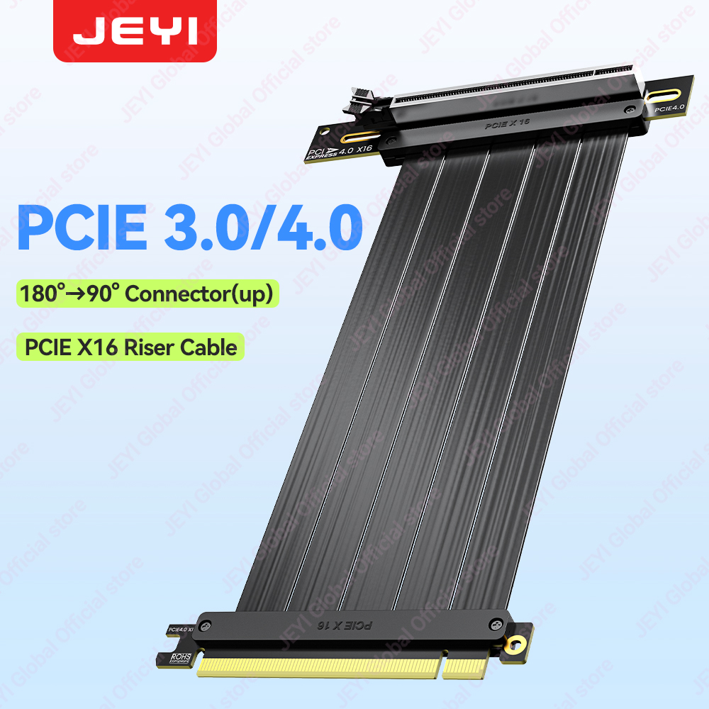 Pcie 4.0 X16 Riser Cable 90 Degree - JEYI PCIe 4.0 Riser-Kabel 90 Grad,