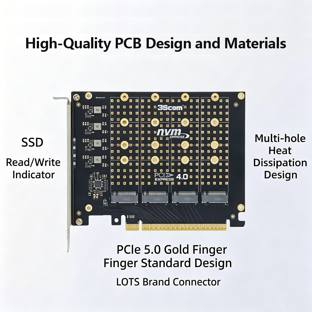 PCIe 4.0 X16 zu 4 NVMe M.2 SSD – Quad M.2 Nvme Pcie Bifurcation Card Bewertung und Preis